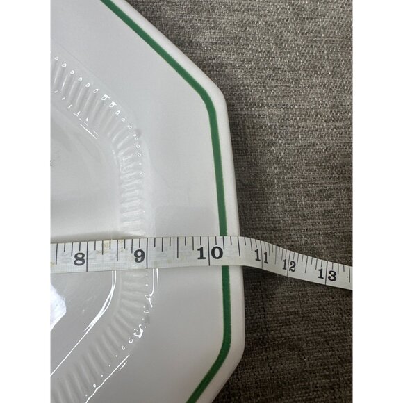 Nikko Christmas Tree Ceramic Serving Plate Japan 10.5" Octagonal with Handle - Picture 5 of 5